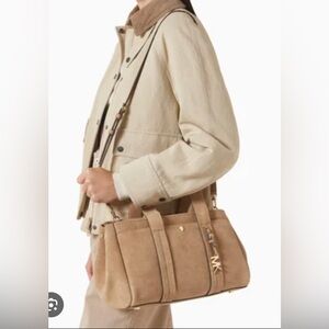 Like new Michael Kors Suede crossbody handbag Romee